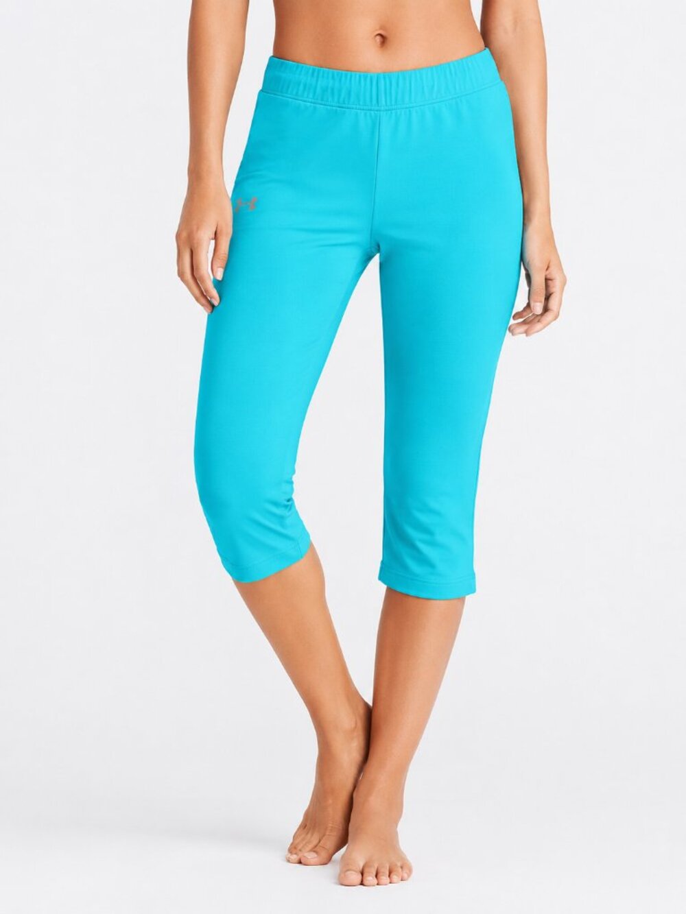 Under Armour Performance Women's Heat Gear Cropped Blue Activewear Leggings